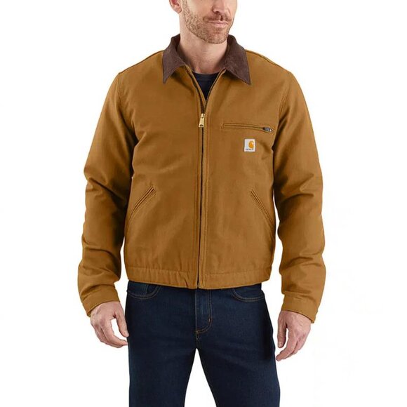 CARHARTT Men's Blanket-Lined Detroit Jacket - Relaxed Fit - Duck Size 2XL Tall - Picture 1 of 9